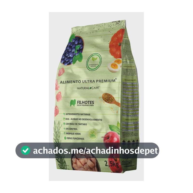 Ração Seca Super Premium Cães Filhotes Pequenas 2.5kg Naturalcare