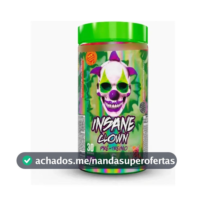 Pré Treino Insane Clown 210g Demons Lab Pra Energia E Foco Fruit Punch