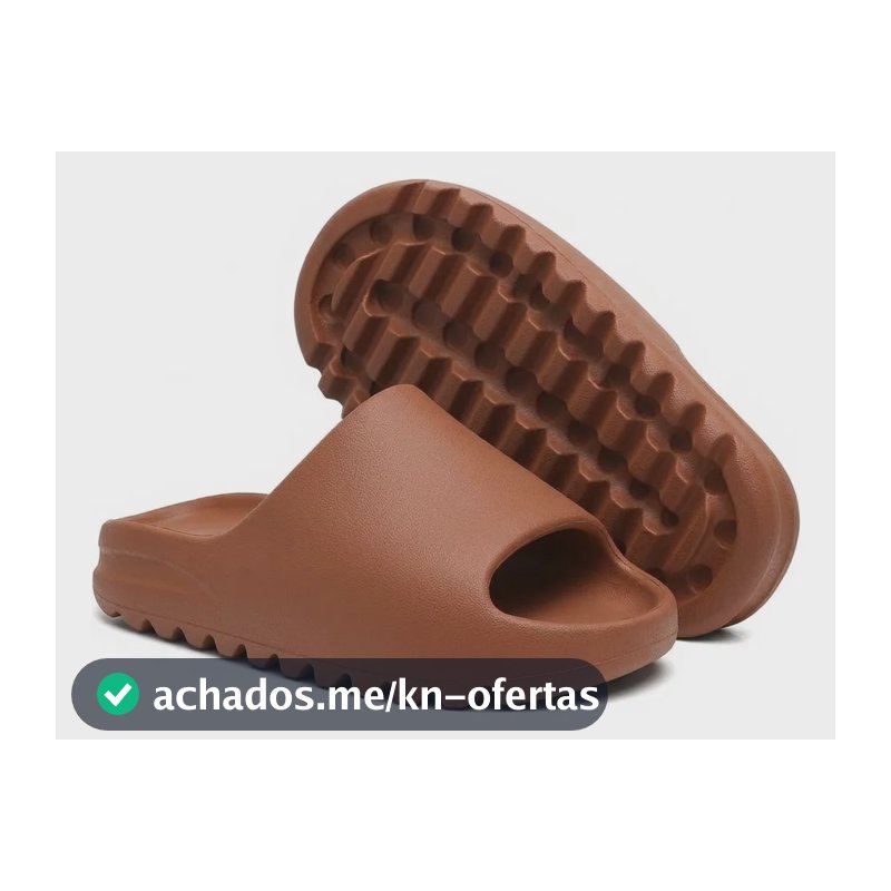 Chinelo Slide Nuvem Ortopédico Leve Confortável Unissex Marrom 34/35