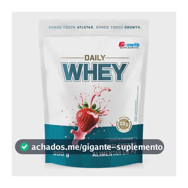 Daily Whey Protein 800g Growth Supplements Morango