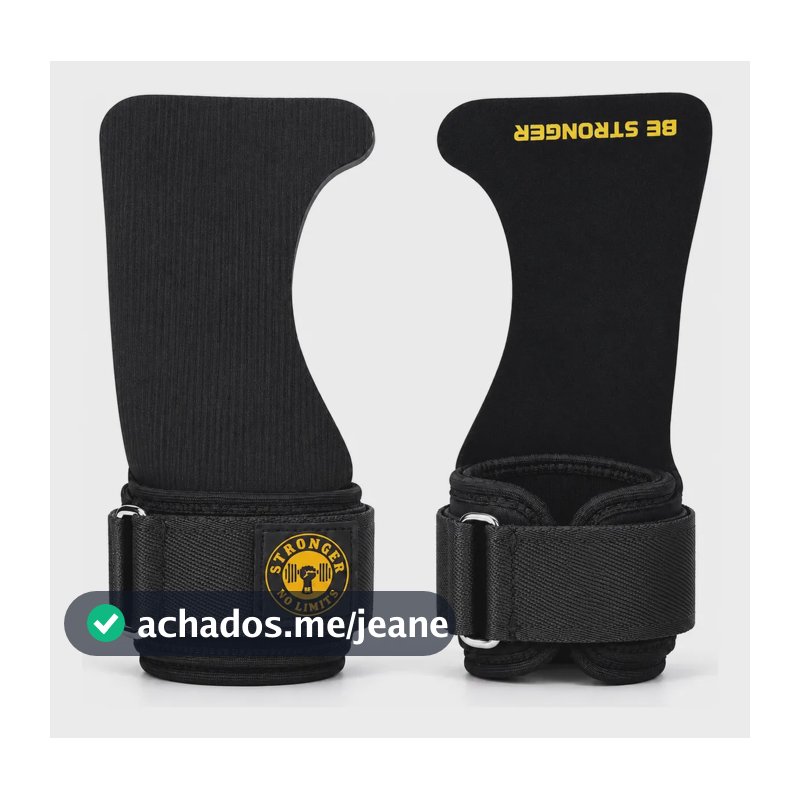 Hand Grip Emborrachado Be Stronger Crossfit Proteção Pull Up G Preto