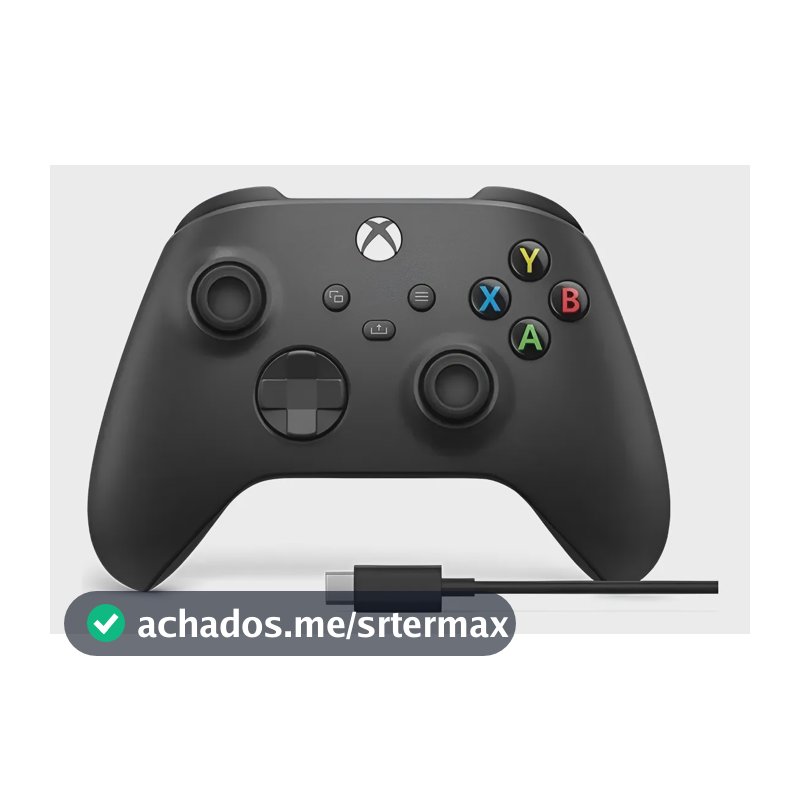 Controle Microsoft Xbox Xbox Series X|s + Cabo Usb-c Preto Carbon Black