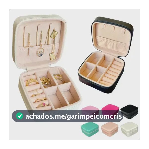 20 Porta Jóias Para Viagem, Caixa / Bolsa Com Ziper P/ Anel