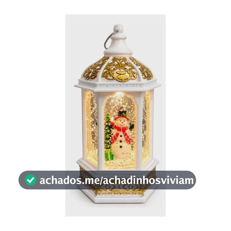 Lamparina Natalina Decorativa Led Árvore De Natal B Nev 15cm Branco Boneco De Neve