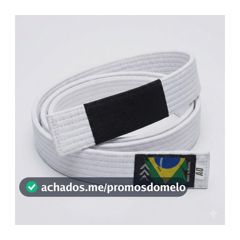 Faixa Jiujitsu Tradicional Reforçada Ponta Graduação Branco A2