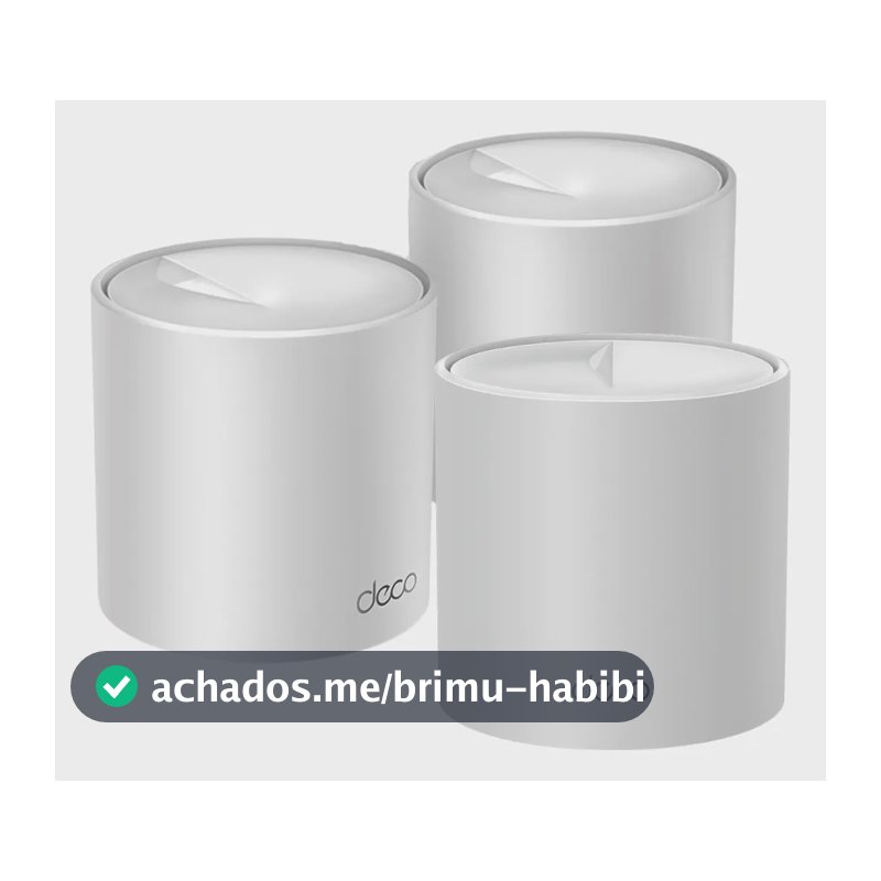 TP-Link Deco X10(3-pack) Roteador Mesh Wifi6 AX1500 Cobre até 520m²
