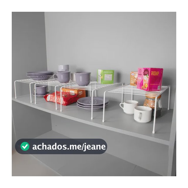Kit 4 Prateleiras Organizadoras Armário Cozinha Média 32cm