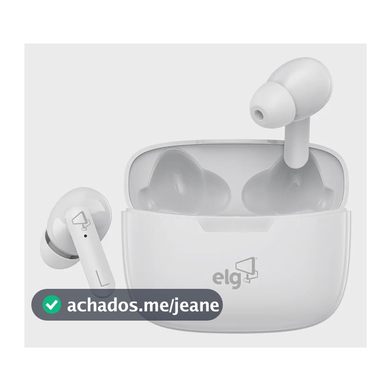 Fone De Ouvido Bluetooth Tws Branco Twpro3s ELG Cor Cinza