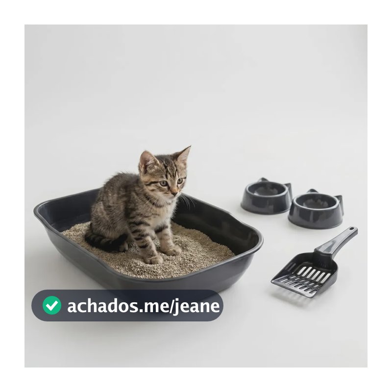 Caixa de Areia Aberta Média Para Gato Durapet's Kit Higiênico Preto
