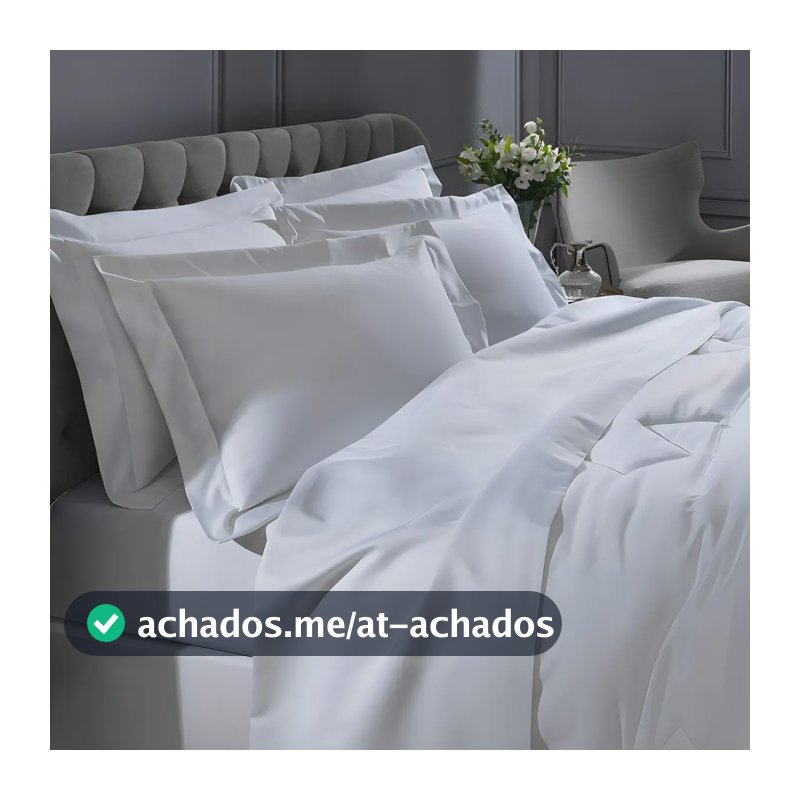 Lençol Percal 1000 Fios 100% Algodão Egípcio Acetinado Casal
