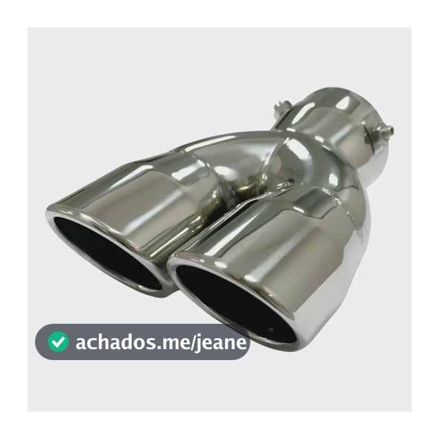 Ponteira Saída Dupla 3 Polegadas Full Inox 304 C/ Parafusos Prateado