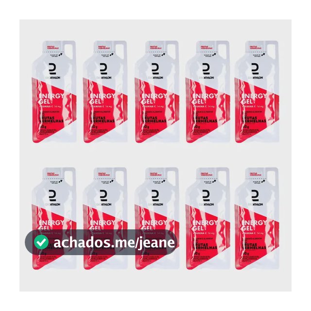 Kit 10 Unidades Energy Gel Decathlon Frutas Vermelhas 40g