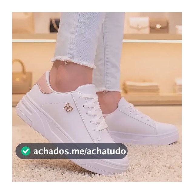 Tênis Feminino Casual Sapatênis Branco Confortavel Star Leve