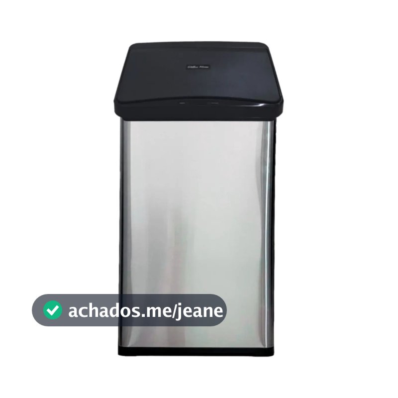 Lixeira Cozinha Automática Sensor Aço Inox 50 Litros Premium Cor Aço inox escovado