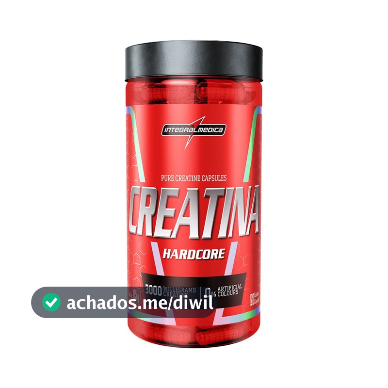 Creatina Integralmédica Hardcore em cápsula Sem sabor x 105g de 120 un