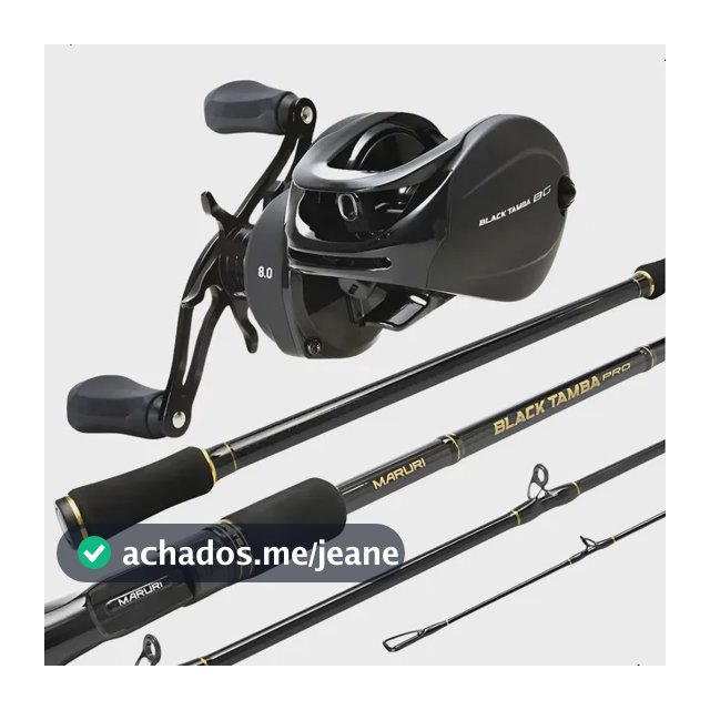 Kit Carretilha Maruri Black Tamba Bg + Vara Black Tamba 2,4m