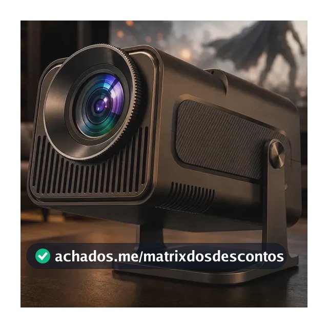 Projetor HY320 Davely Smart TV Android WiFi 6 390 ANSI Lumens Full HD Suporte 4K HDMI Bluetooth 85-200 Polegadas Alto Falante Com Controle Remoto Bivolt Portátil Mini