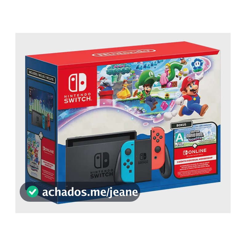 Nintendo Switch Console NSHA07776101FGR 32GB Console Nintendo Switch cor preto 2024