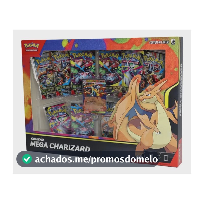 Box Coleção Mega Charizard Y Pokémon Tcg - Mega Evolução