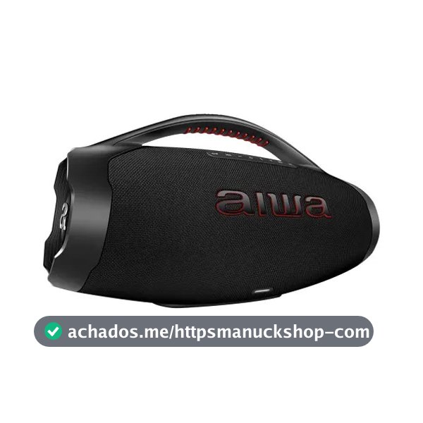 Caixa De Som Boombox Aiwa Aws-bbs-01b 200w Rms Bluetooth Res Cor Preto