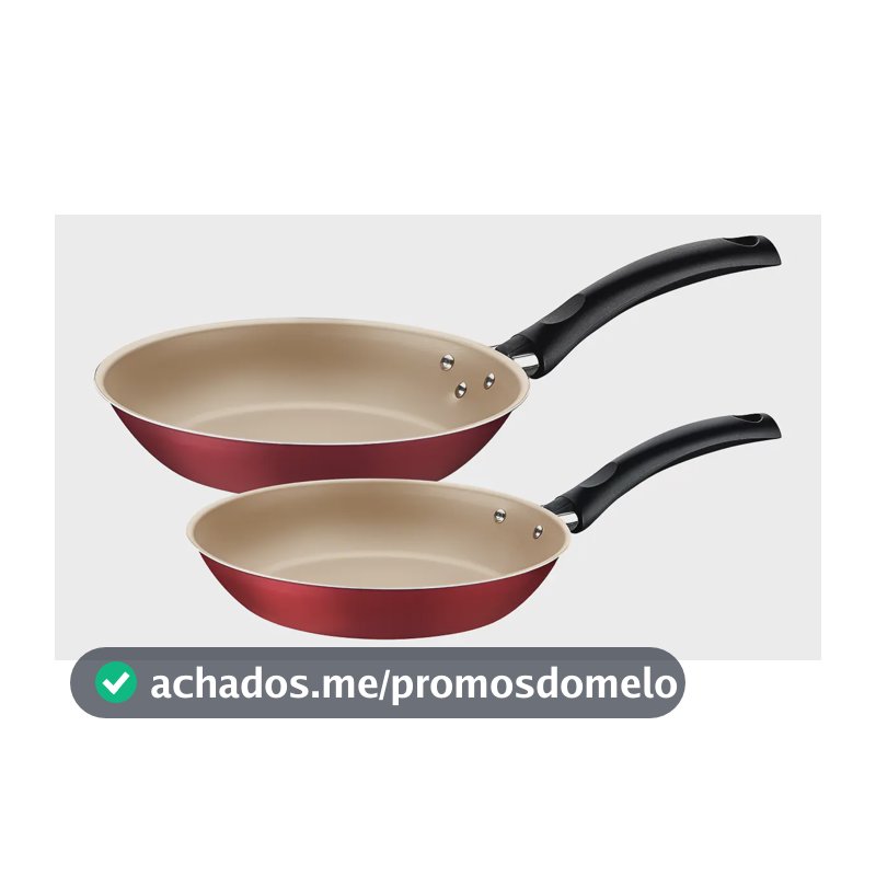 Jogo de Frigideiras Tramontina 2 peças Turim Vermelho 20198/760
