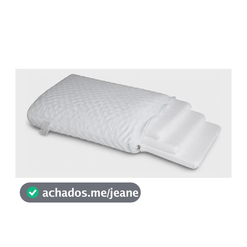 Travesseiro Altura Regulável Camadas Infravermelho Magnético Branco
