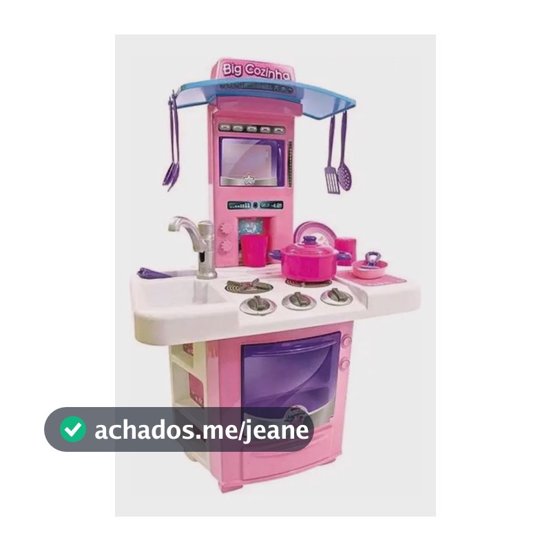 Big Cozinha Infantil Completa Kit Fogão Brinquedo Criança