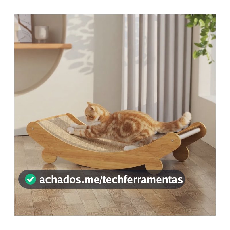 Arranhador Gatos Gato Sisal Estilo Cadeira Sofa Brinquedoira Dourado G 59cm