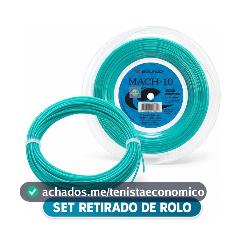 Corda Tênis Solinco Mach 10 1.20mm Set Individual Do Rolo
