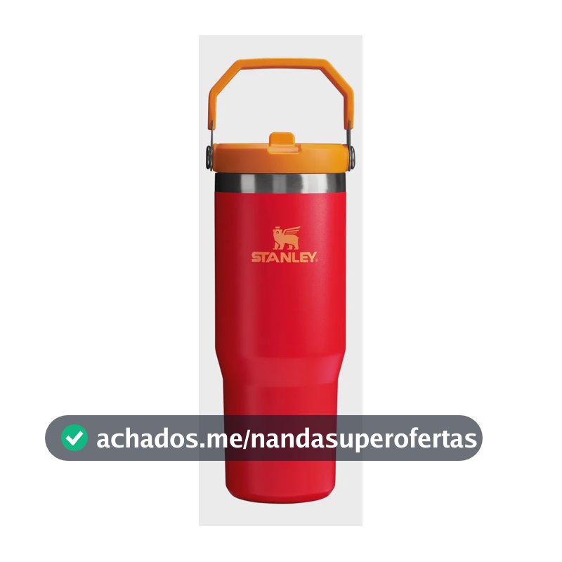 Garrafa Térmica Stanley Tumbler Flip Straw Chili 887ml