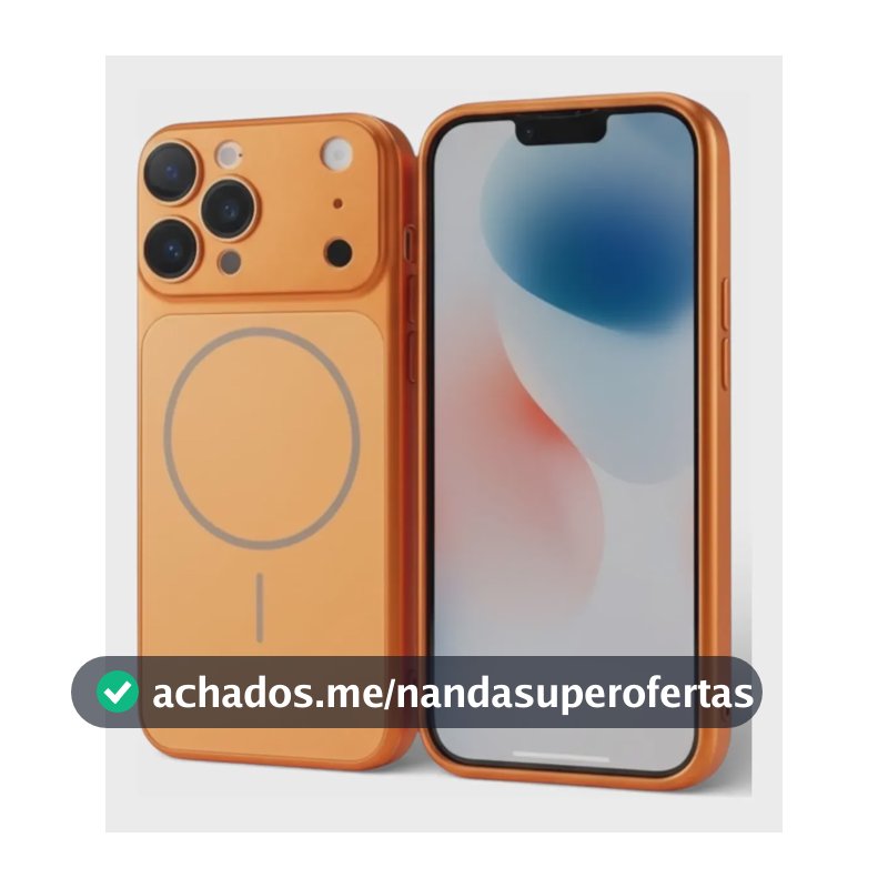 Capa Para iPhone 13 Pro Ao 17 Pro Max / Visual 17 Nos 13-16 Laranja iPhone 14 Pro Max