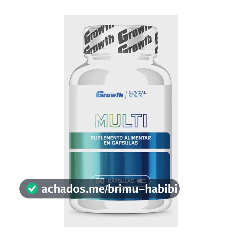 Multivitamínico 60 Cáps. Growth Supplements - Sem Sabor Sem Sabor