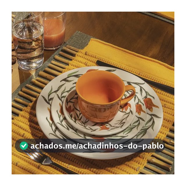 Kit Jogo Café Lanche 2 Pessoas 4 Peças Donna Lírios Oxford Branco Florido