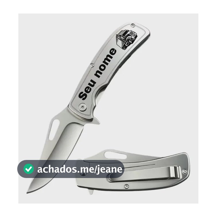 Canivete Personalizado Nelore Inox Com Nome E Design Prateado