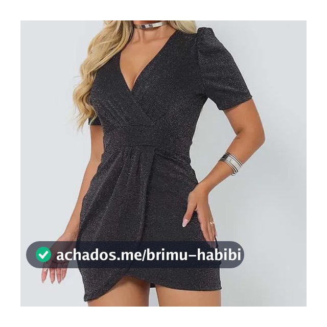 Vestido Festa Manga Curto Balada Casamento Lurex Com Forro