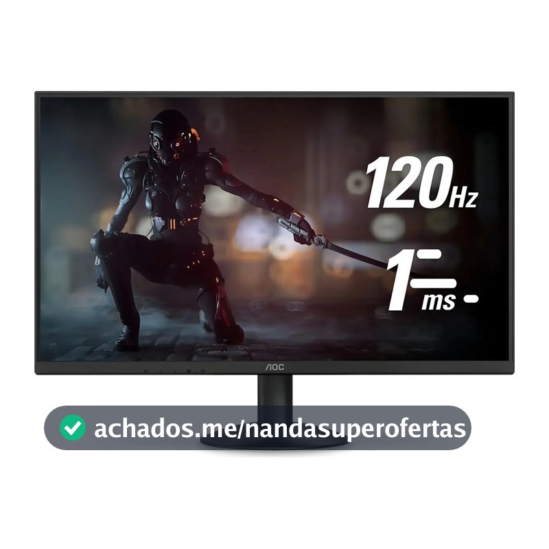 Monitor 27 Aoc Gamer 27b30h3/57, Full Hd, Ips, 120hz, 1ms Cor Preto
