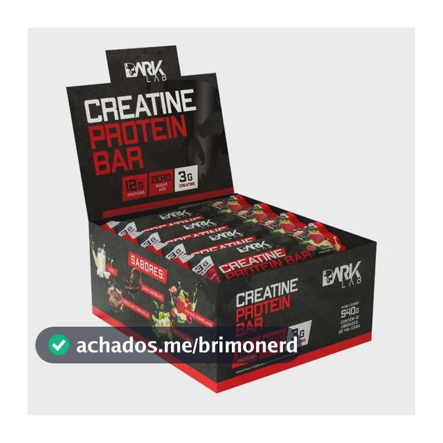 Creatine Protein Bar 12 Un 45g Dark Lab Sabor Frutas vermelhas