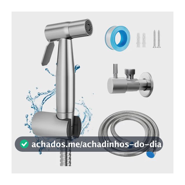 Ducha Higienica Inox 304 1/2'' Mangueira Gatilho Banheiro