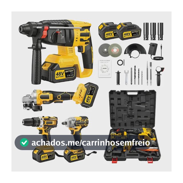 Kit Multi Ferramentas 4 Em 1 48v Sem Fio Com 2baterias Mohor