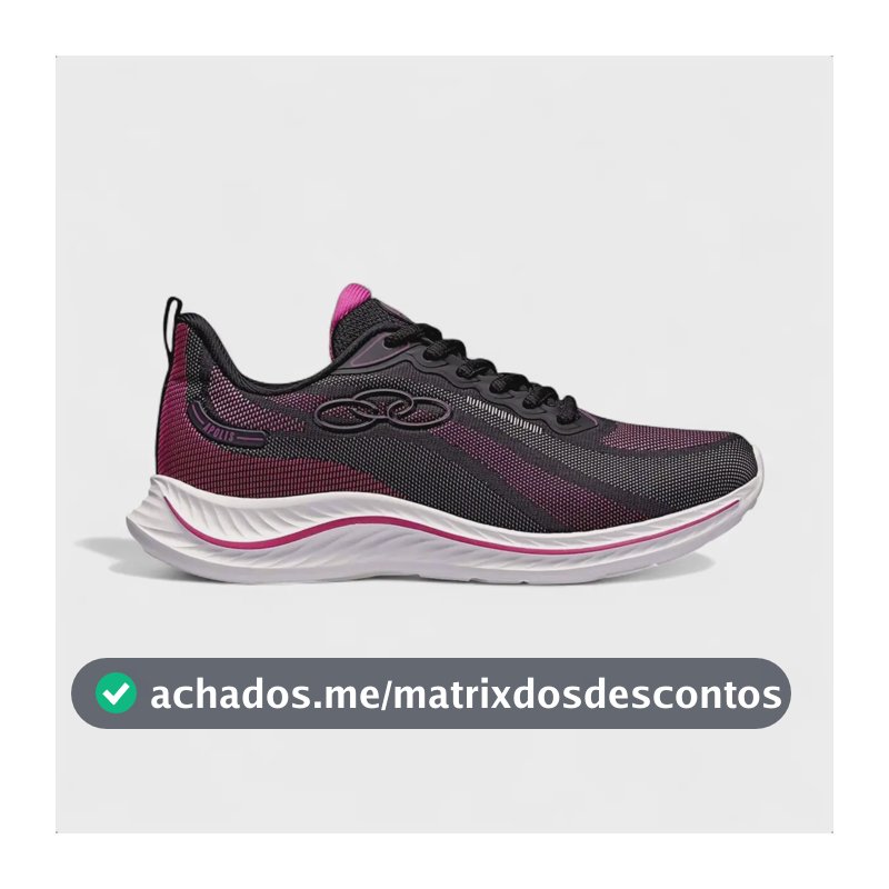Tênis Feminino Academia Treino Caminhada Olympikus Apolis Preto/pink 37