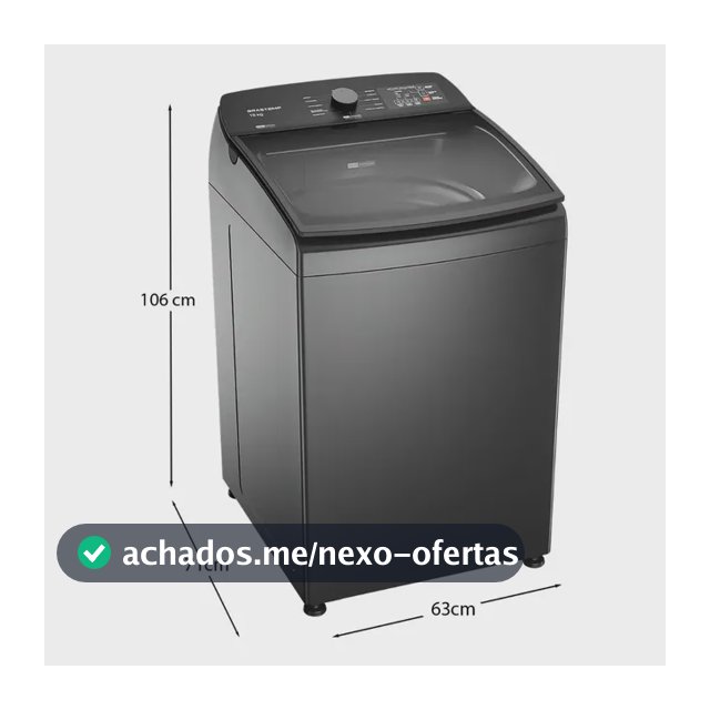 Máquina De Lavar Brastemp 16kg Titanium - Bwf16a9 220v Cinza