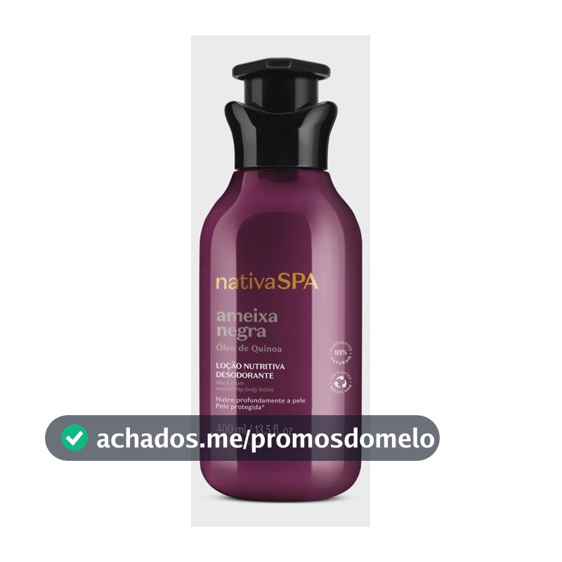 Loção Hidratante Desodorante Corporal Nativa Spa Ameixa Negra O Boticário 400ml
