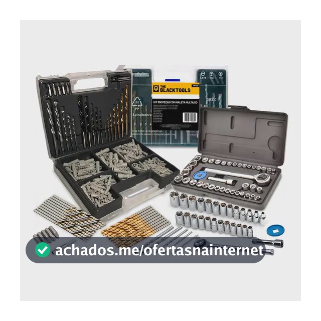 Kit Jogo De Ferramentas Completo C/ Soquetes 340 Peças The Black Tools