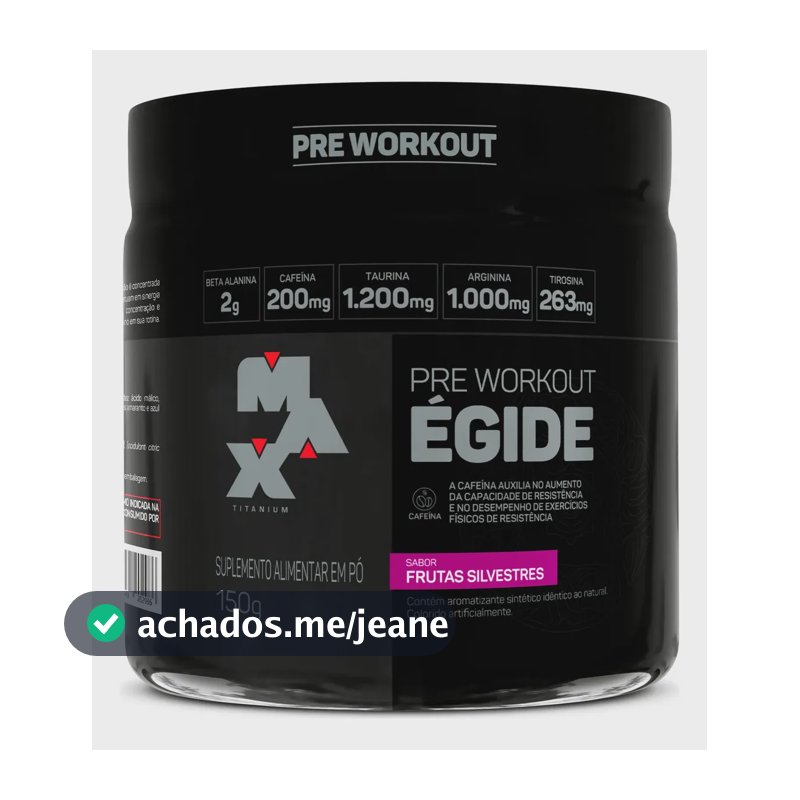 Pré Treino 150g Égide Max Titanium Frutas Silvestres Energia e Foco