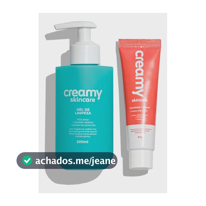 Kit Creamy Gel De Limpeza 200ml + Calming Cream Hidratação E Limpeza Facial
