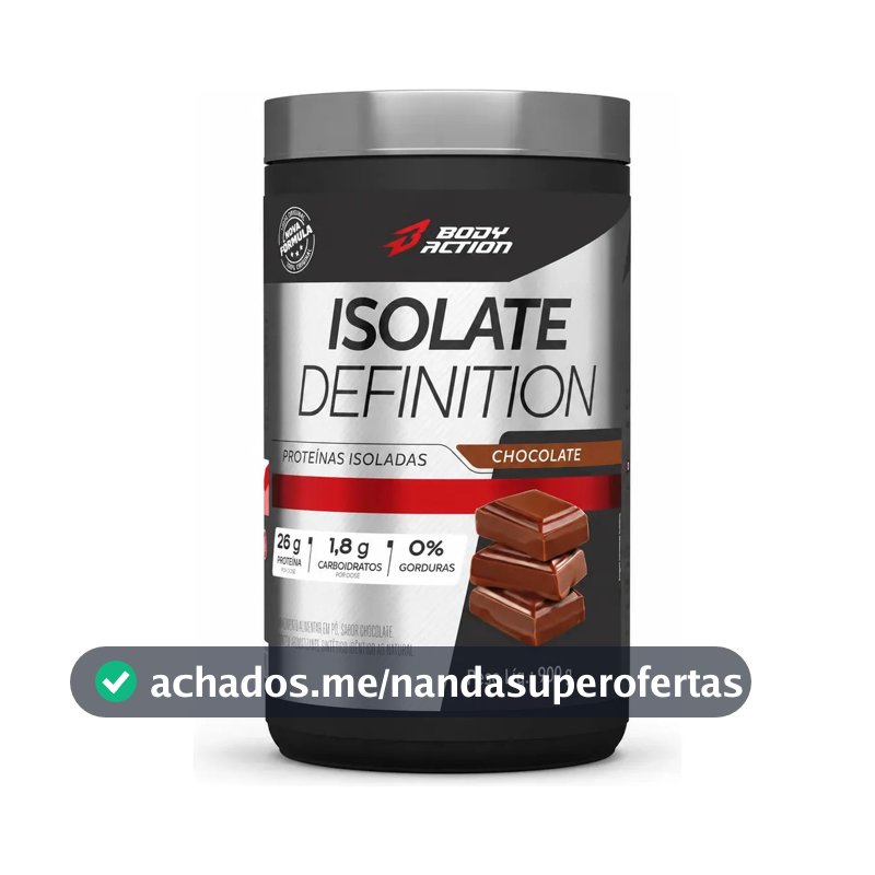 Proteína Bodyaction Tradicional Isolate Definition em pó sabor Chocolate x 900g