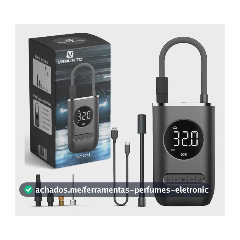 Compressor De Ar Pneu Calibrador Compressor De Pneu Digital Portátil Para Carro Bicicleta E Moto Sem Fio
