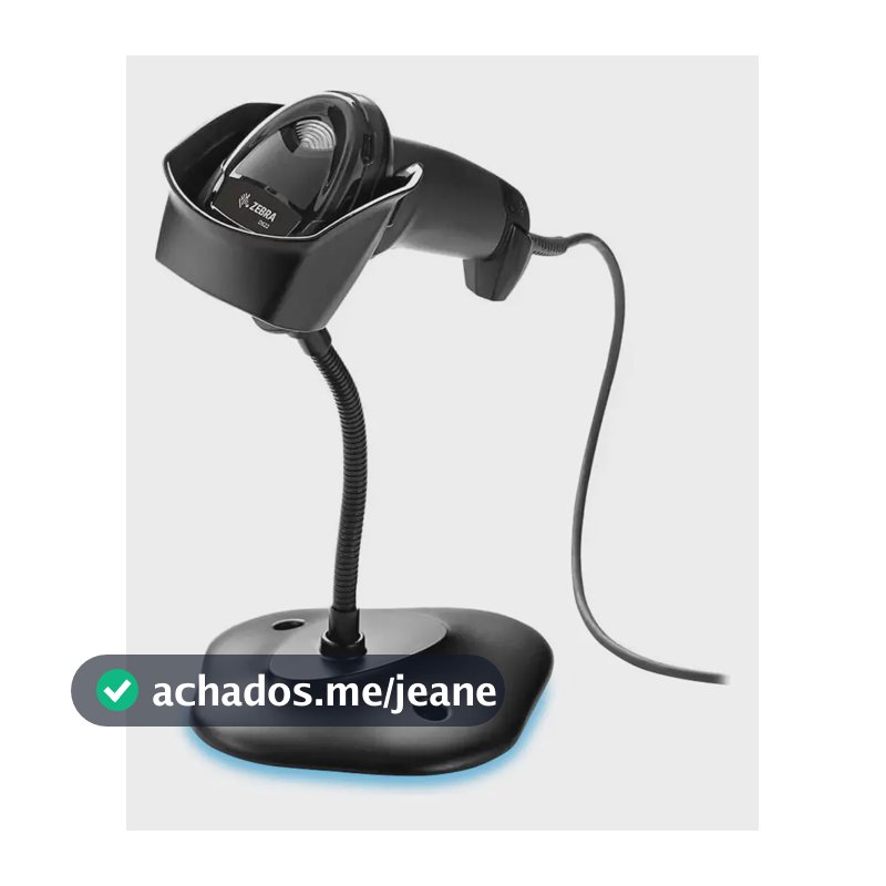 Leitor Código De Barras Zebra Ds2208 Imager 2d Com Suporte Cor Twilight black Tipo de conector do cabo USB/RS-232/RS-485/KW