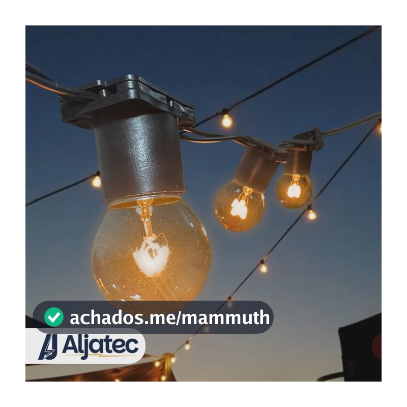 Cordão de Luzes Decorativo Preto Aljatec E27 Incandescente 127V