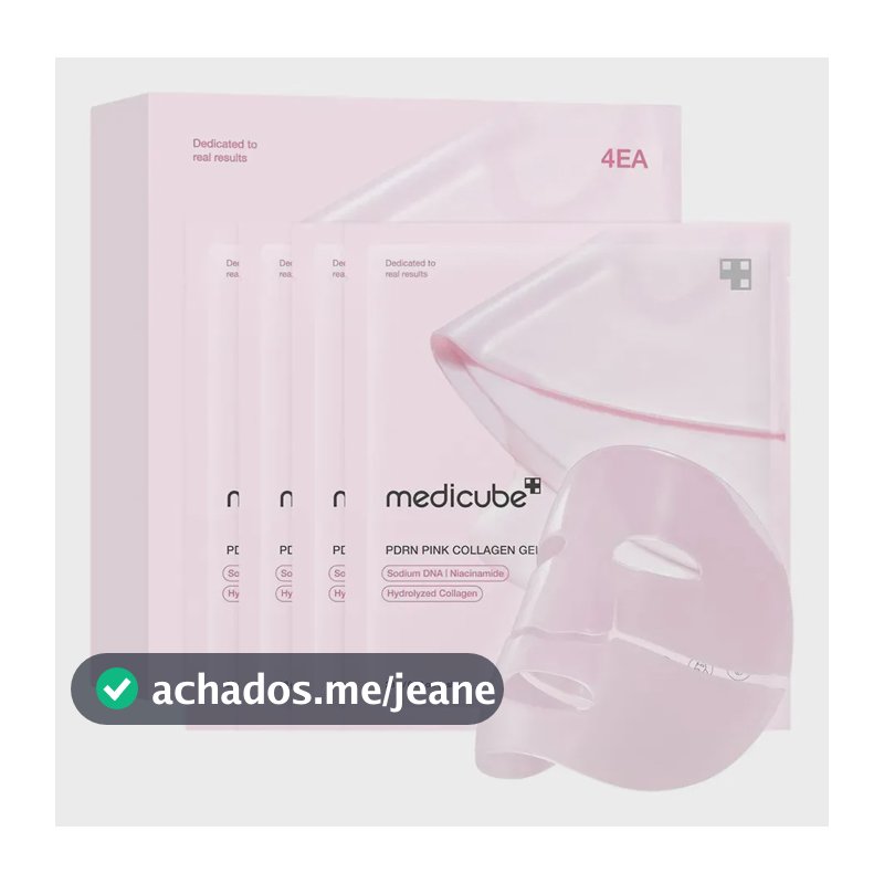 Máscara Colágeno Medicube Pdrn Rosa Hidratante Coreana 4un Todo Tipo De Pele
